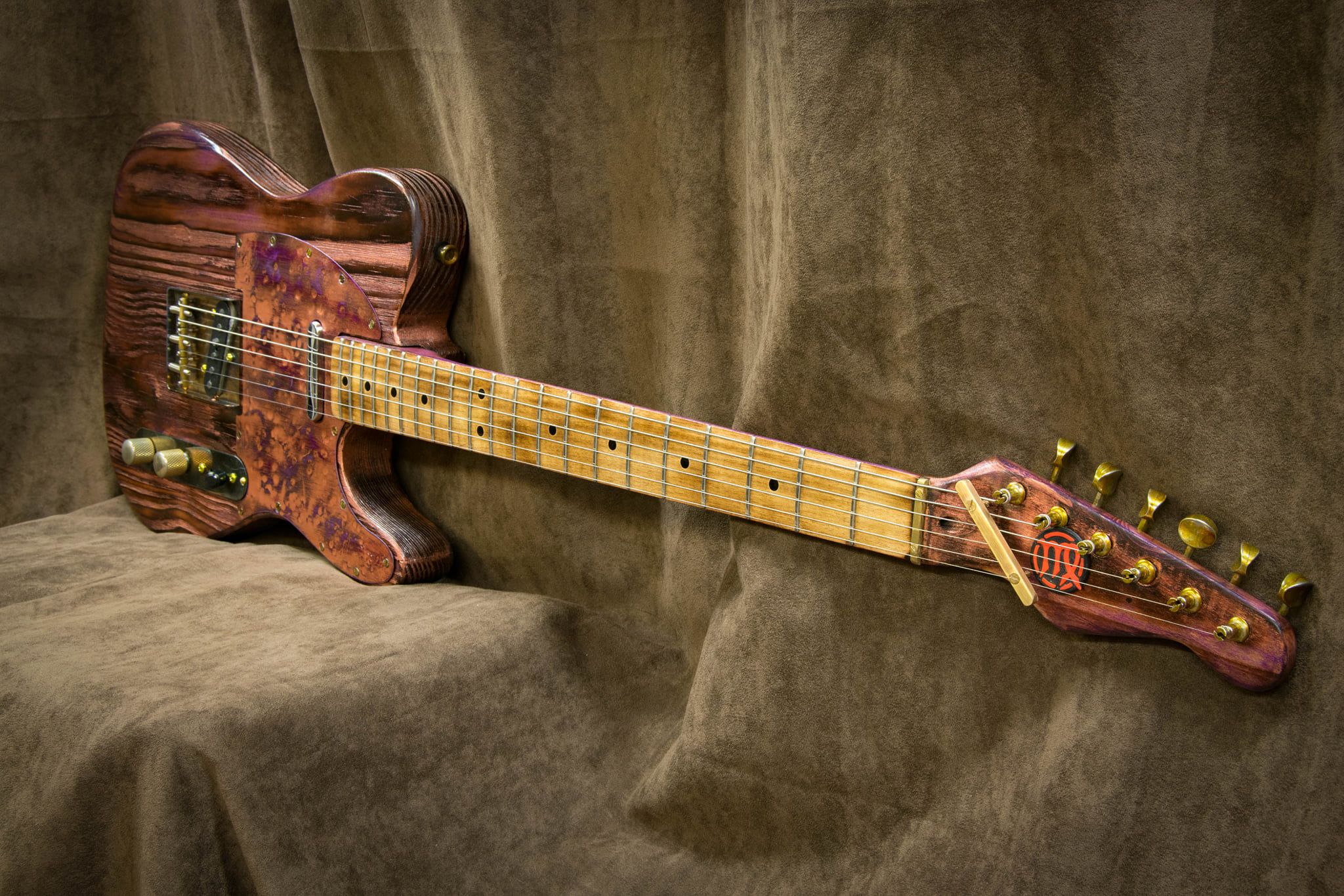 Weathered Purpled Copper SC Electric Guitar